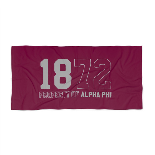 Alpha Phi Year Beach Towel