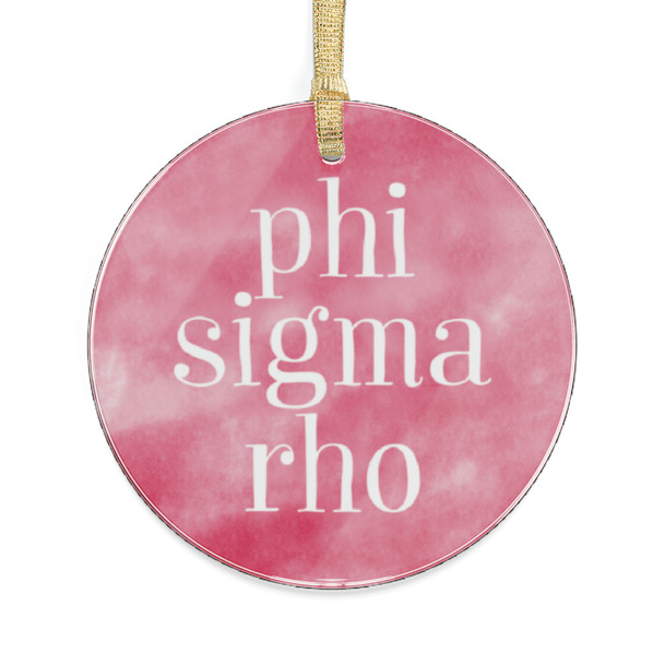 Round Phi Sigma Rho Watercolor Acrylic Ornaments