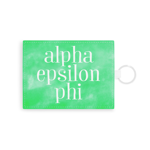 Alpha Epsilon Phi Leather Card Holder