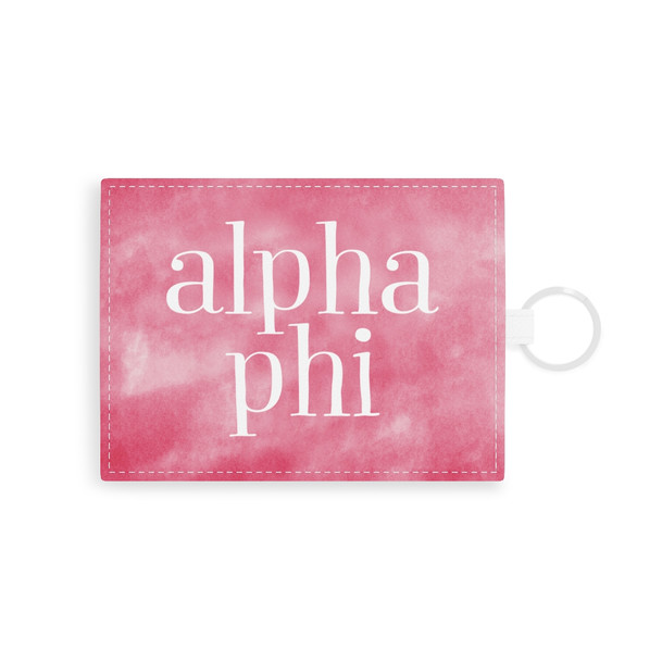 Alpha Phi Leather Card Holder