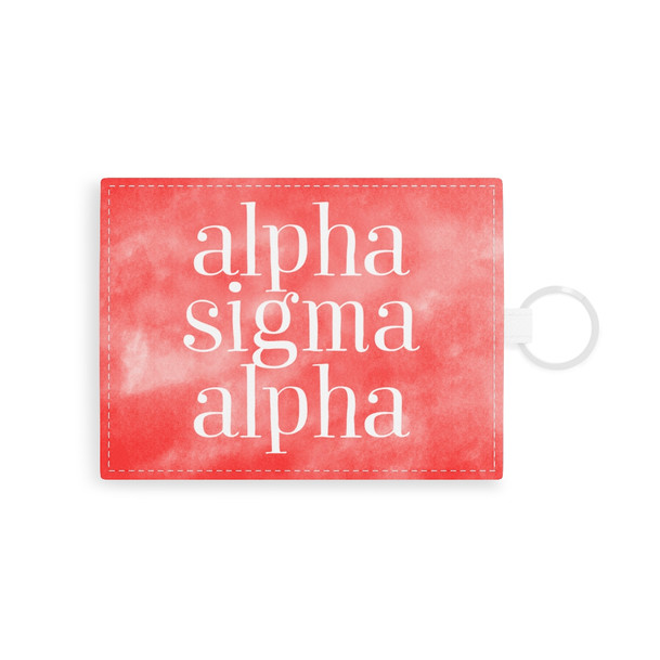 Alpha Sigma Alpha Leather Card Holder