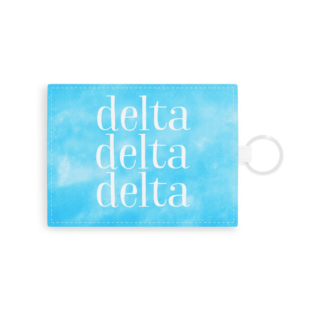 Delta Delta Delta Leather Card Holder