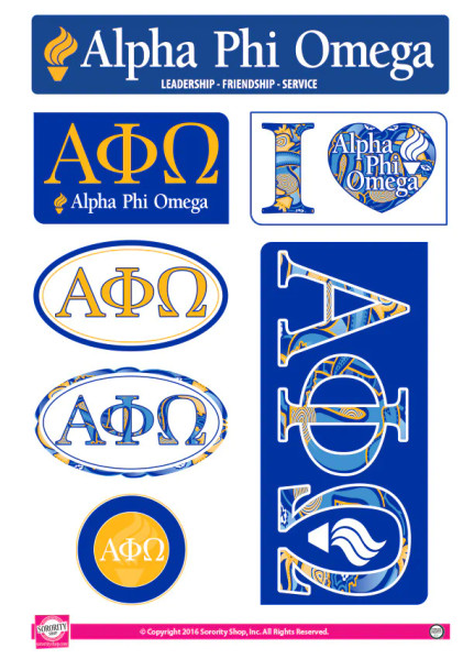 Alpha Phi  Omega Lifestyle Stickers