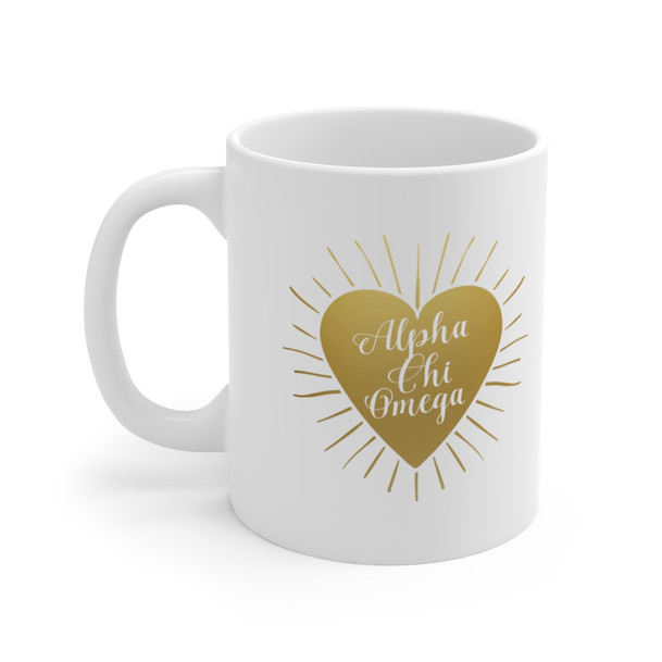 Alpha Chi Omega Heart Burst Coffee Mugs
