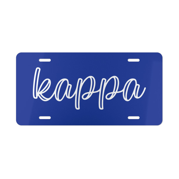 Kappa Kappa Gamma Kem License Plate