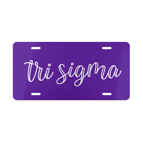 Sigma Sigma Sigma Kem License Plate