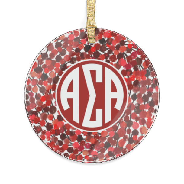 Alpha Sigma Alpha Wreath Acrylic Ornaments