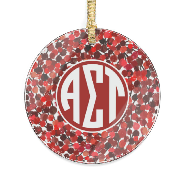 Alpha Sigma Tau Wreath Acrylic Ornaments