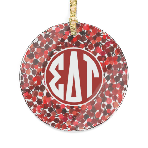 Sigma Delta Tau Wreath Acrylic Ornaments