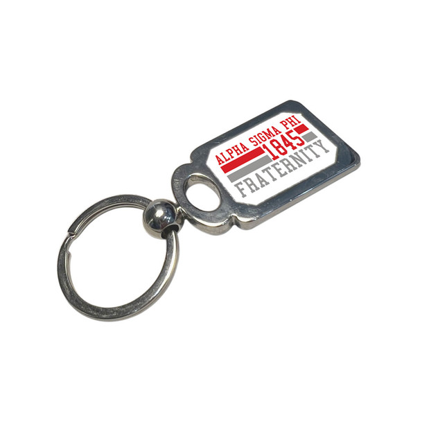 Alpha Sigma Phi Chrome Established Key Chain