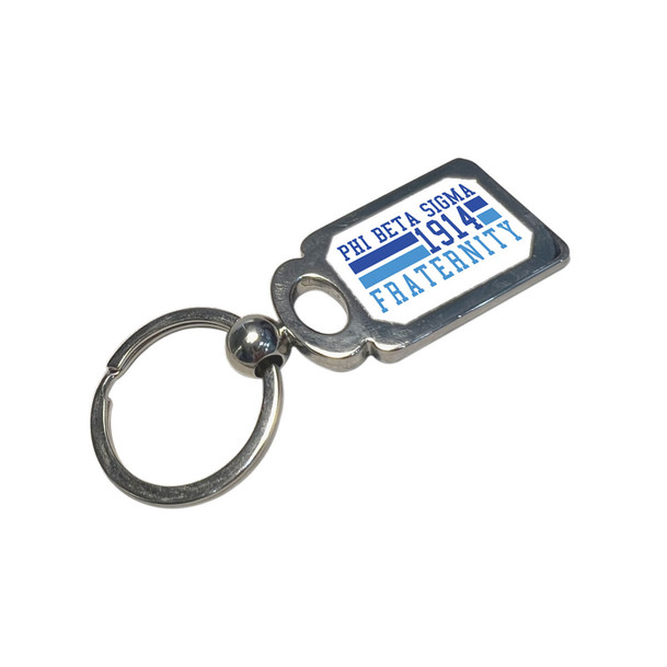 Phi Beta Sigma Chrome Established Key Chain