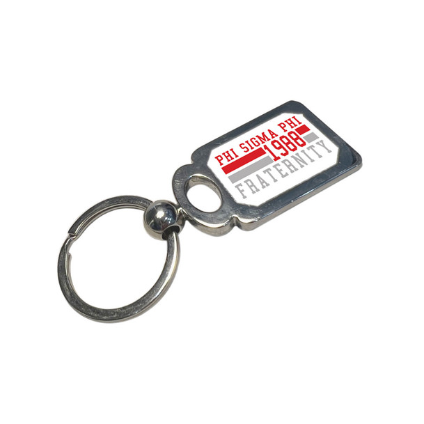 Phi Sigma Phi Chrome Established Key Chain