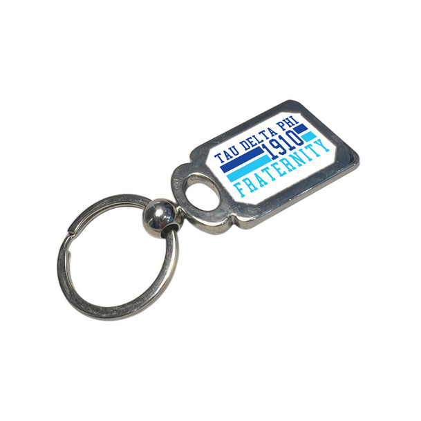 Tau Delta Phi Chrome Established Key Chain
