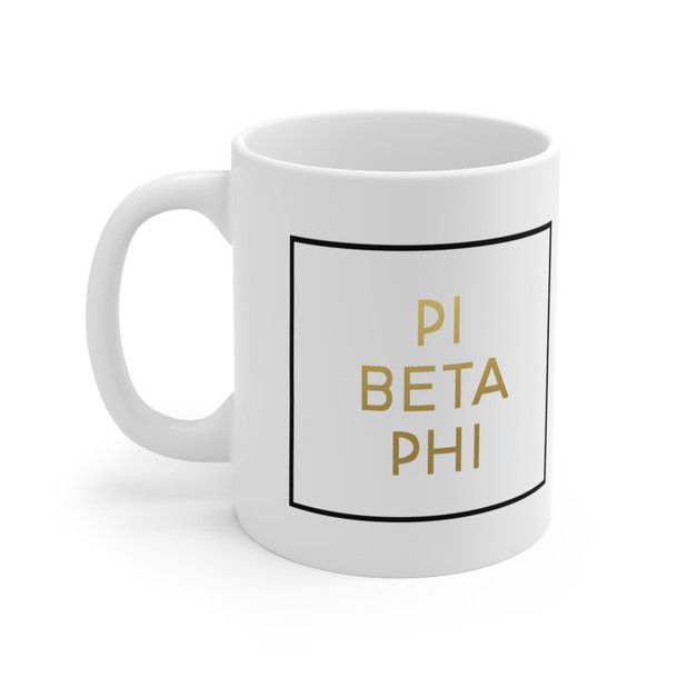 Pi Beta Phi Gold Box Coffee Mugs