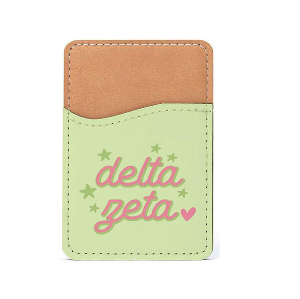  Delta Zeta Stars Leatherette Card Pouch Phone Wallet 