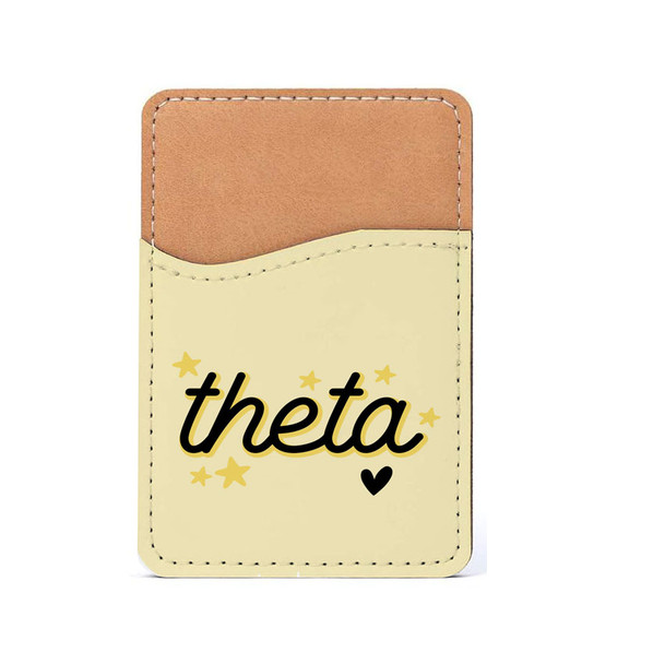 Kappa Alpha Theta Stars Leatherette Card Pouch Phone Wallet