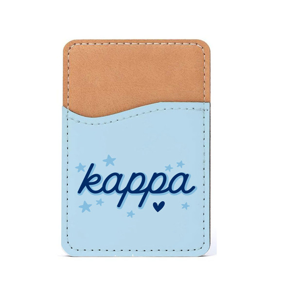 Kappa Kappa Gamma Stars Leatherette Card Pouch Phone Wallet