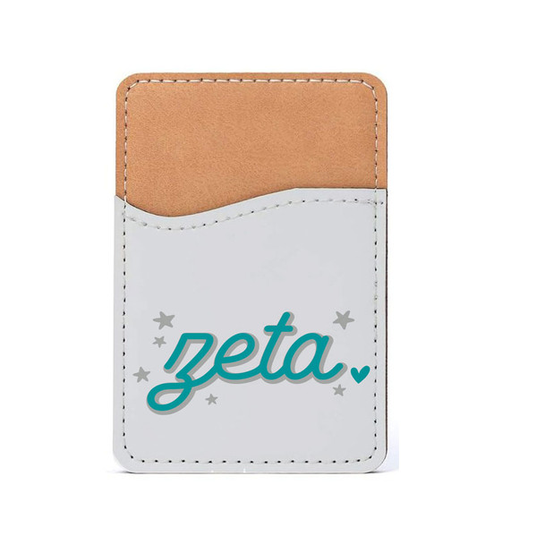 Zeta Tau Alpha Stars Leatherette Card Pouch Phone Wallet