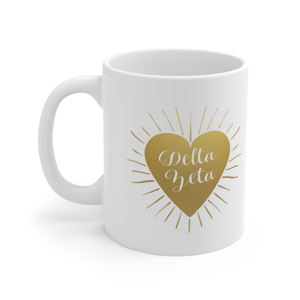 Delta Zeta Heart Burst Coffee Mugs