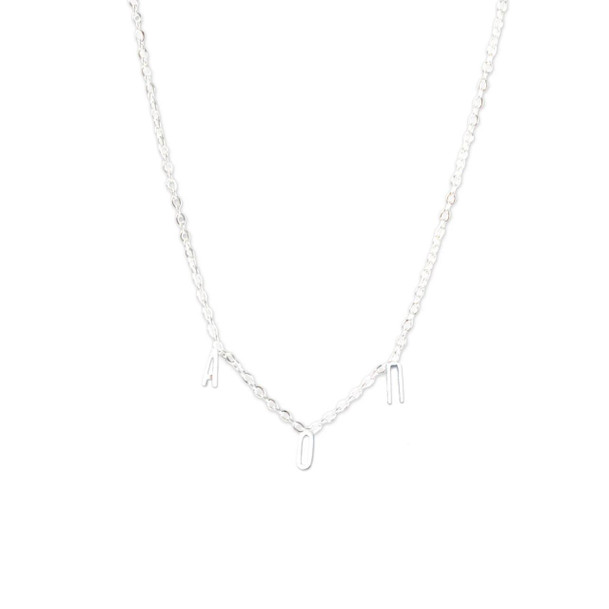 Sorority Shop Alpha Omicron Pi Silver Letter Necklaces 