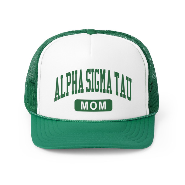 Alpha Sigma Tau Mom Varsity Trucker Caps