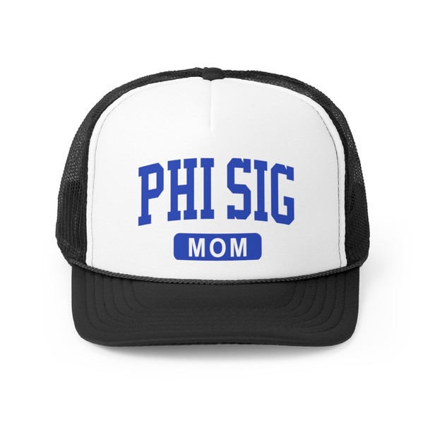 Phi Sigma Sigma Mom Varsity Trucker Caps