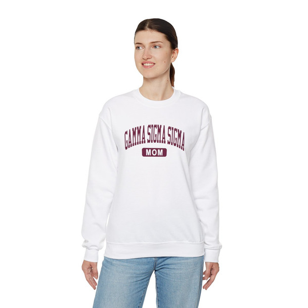 Gamma Sigma Sigma Mom Varsity Crewneck Sweatshirts