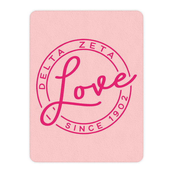 Delta Zeta Love Sherpa Blanket - Giant Size!