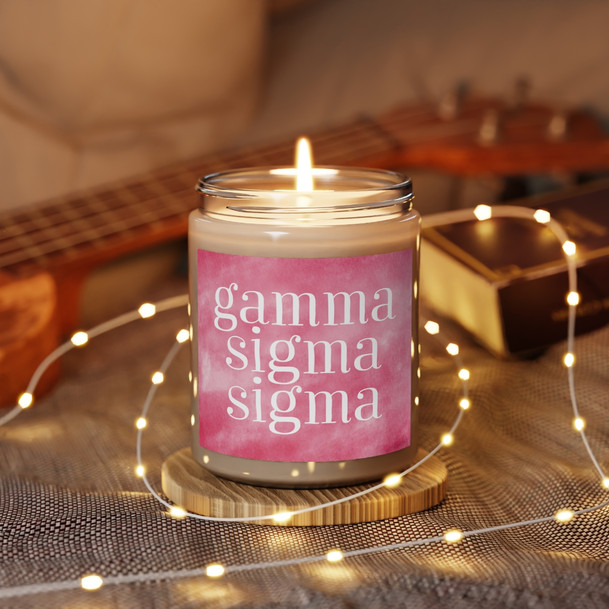 Gamma Sigma Sigma Watercolor Scented Candle, 9oz