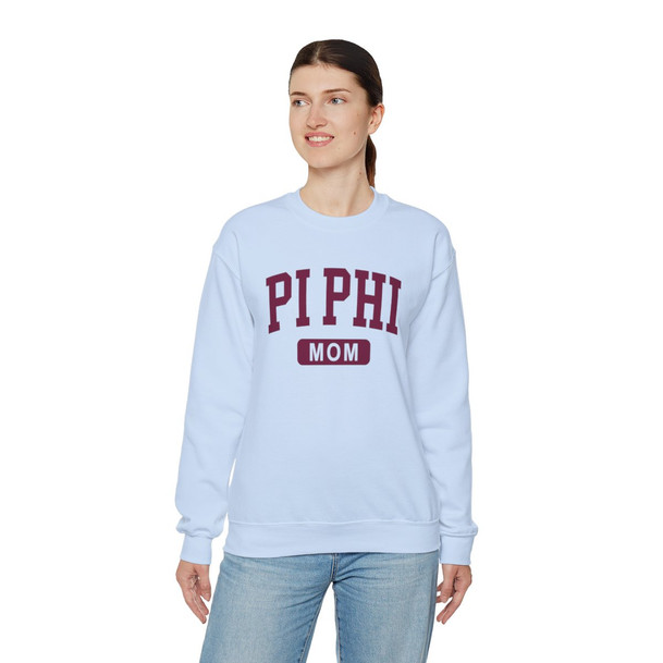 Pi Beta Phi Mom Varsity Crewneck Sweatshirts