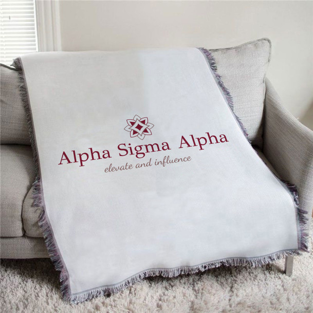 Alpha Sigma Alpha Elevate and Influence Afghan Blanket Throw