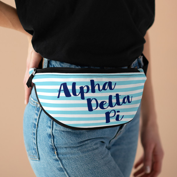 Alpha Delta Pi Striped Fanny Pack
