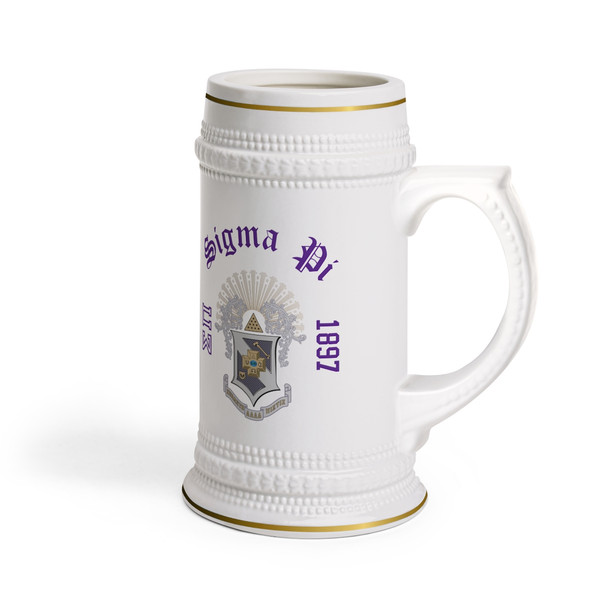 Sigma Pi Collectors Crest & Year Ceramic Stein Tankards