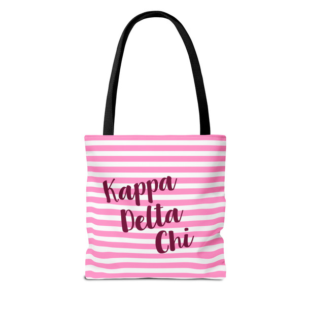 Kappa Delta Chi Striped Tote Bag