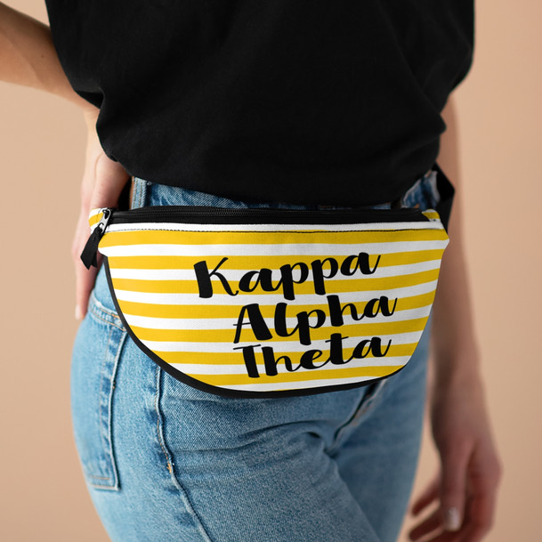 Kappa Alpha Theta Striped Fanny Pack