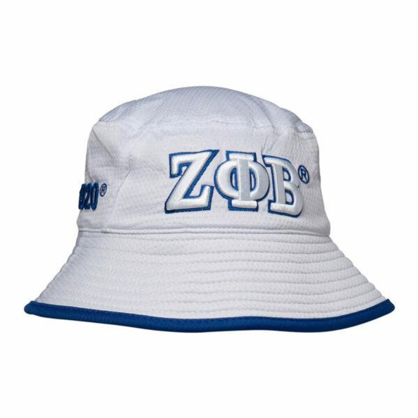 SAVAGE Zeta Phi Beta Floppy Bucket Hat - White 
