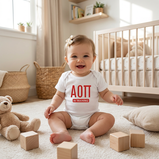 Alpha Omicron Pi In Training Onesie