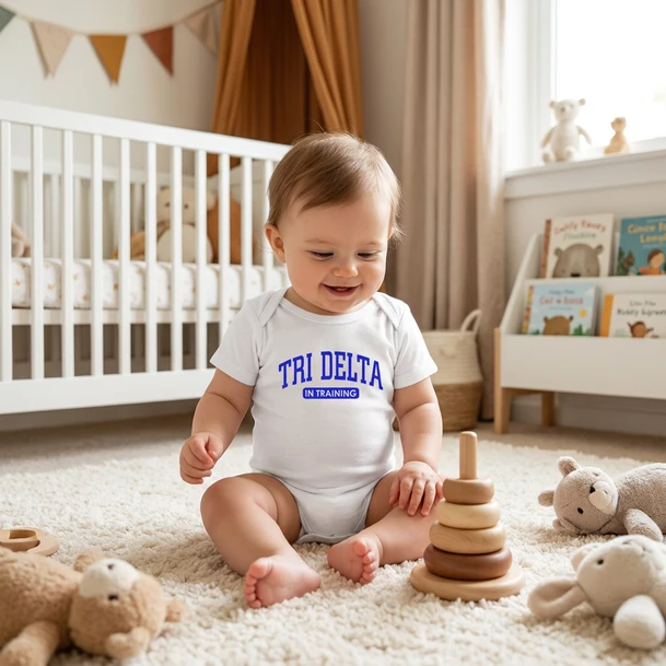 Delta Delta Delta In Training Onesie
