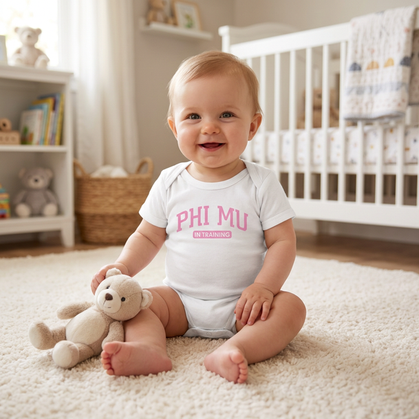 Phi Mu In Training Onesie