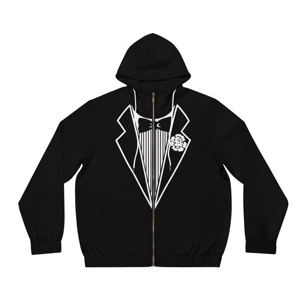 Tuxedo Men's Full-Zip Hoodie (AOP)