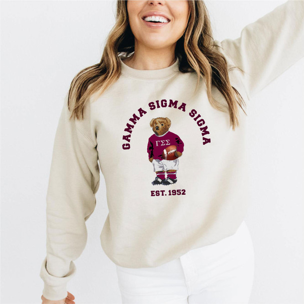Gamma Sigma Sigma Teddy Bear Crewneck Sweatshirt
