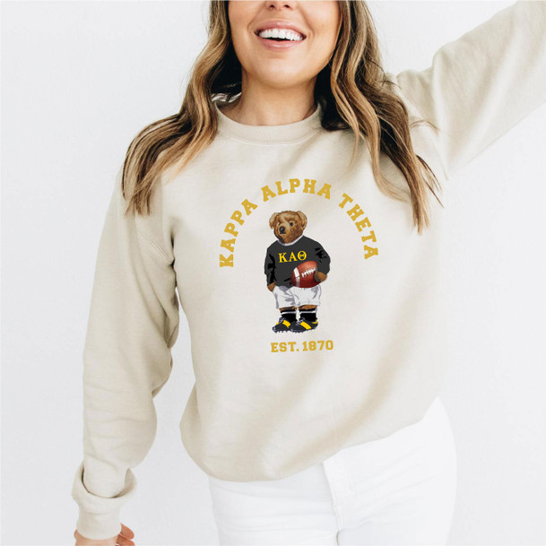 Kappa Alpha Theta Teddy Bear Crewneck Sweatshirt