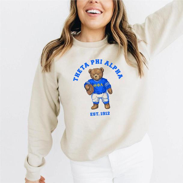  Theta Phi Alpha Teddy Bear Crewneck Sweatshirt 