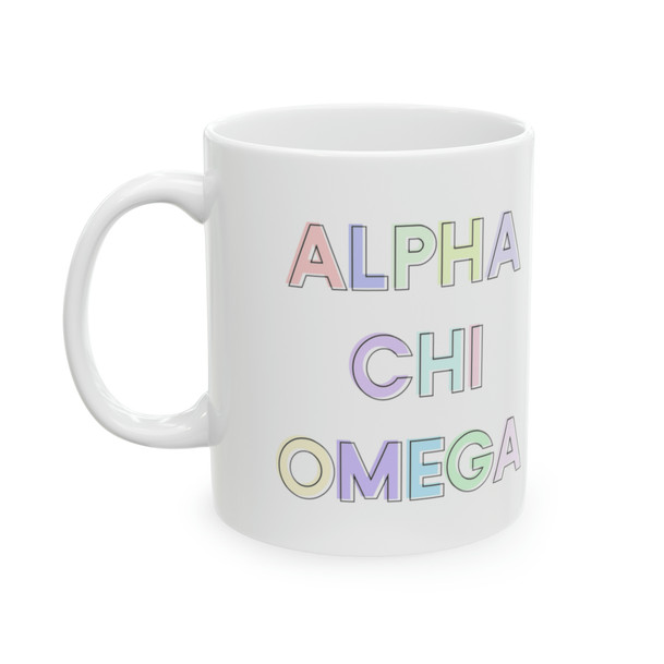 Alpha Chi Omega Pastel Coffee Mugs