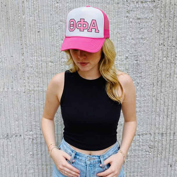 Theta Phi Alpha Alpha Greek Letter Trucker Caps
