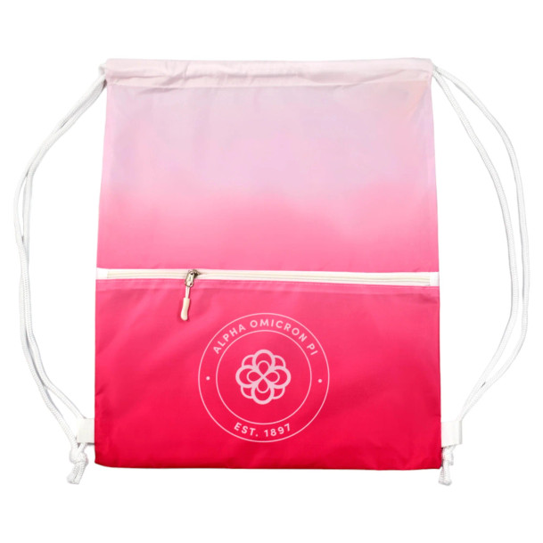 Alpha Omicron Pi Drawstring Cinch Bag