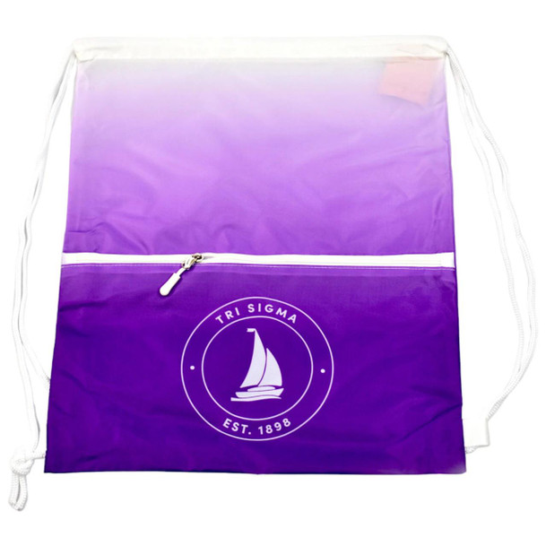 Sorority Shop Sigma Sigma Sigma Drawstring Cinch Bag 