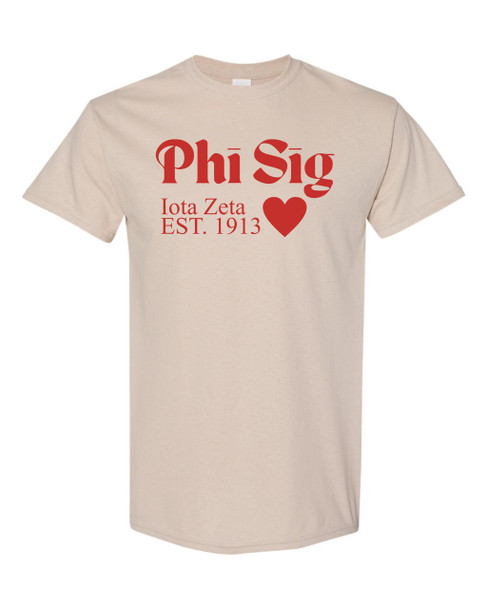  Phi Sigma Sigma Chapter Hearts T-Shirts 