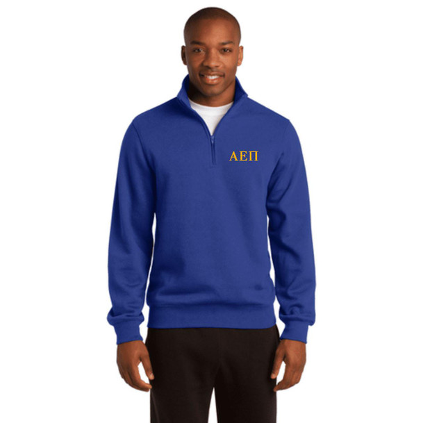  Alpha Epsilon Pi Quarter Zip Fleece Pullover 