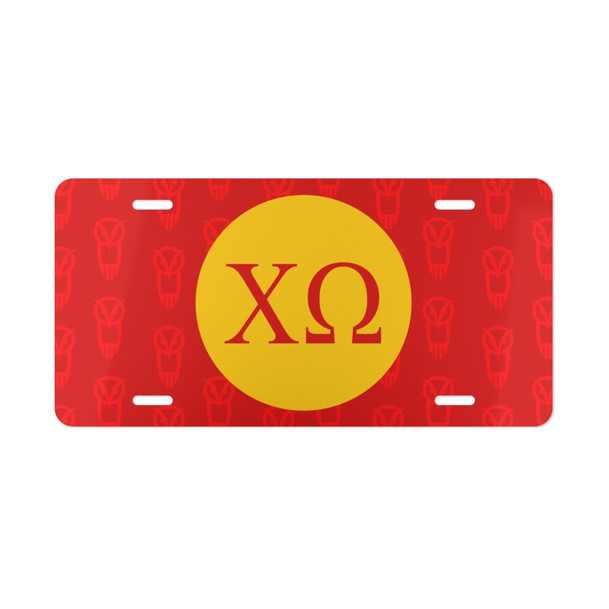 Chi Omega Mascot License Plate